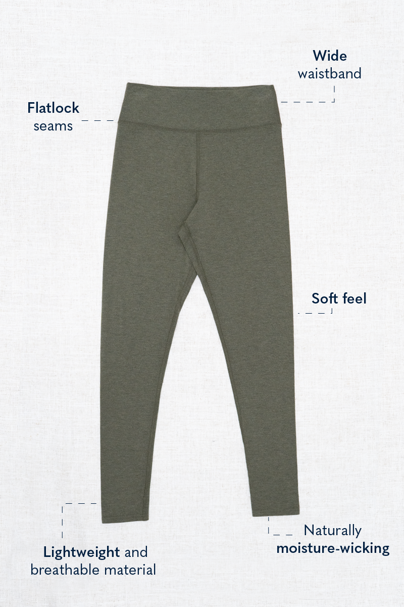 Riley Legging, Denim, Bamboo - Final Sale