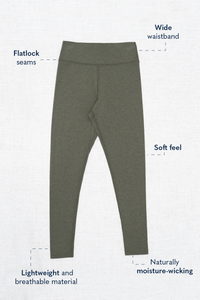 Riley Legging, Denim, Bamboo - Final Sale