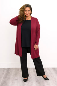 Aura Jacket, Burgundy, French Terry
