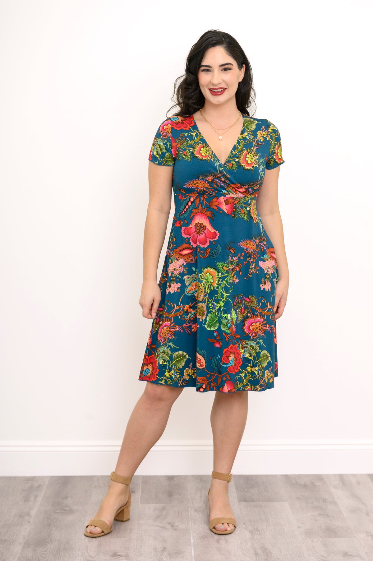 Aurora Dress, Teal Fantasy, Bamboo