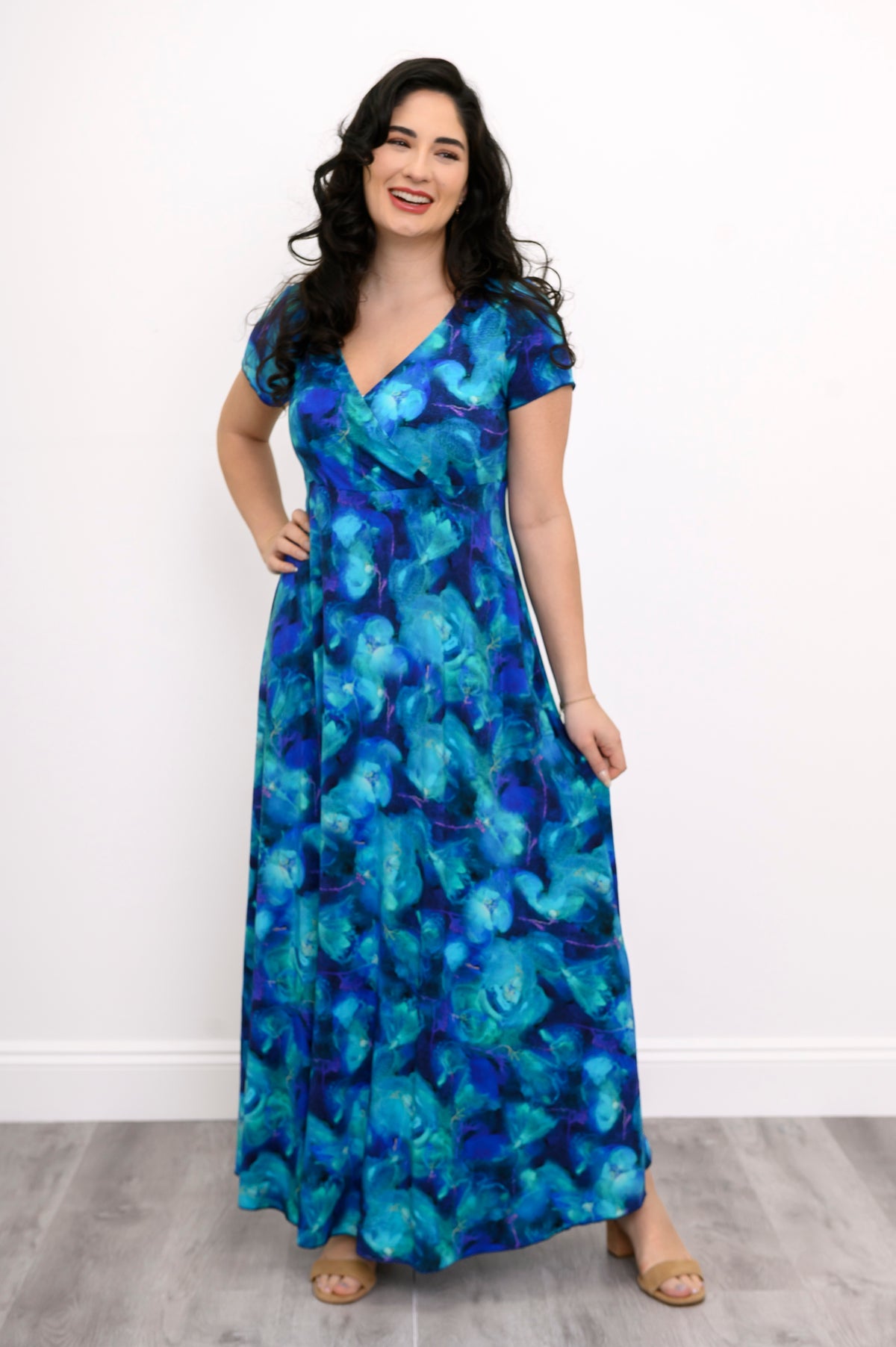 Aurora Maxi Dress, Ocean Reef, Bamboo