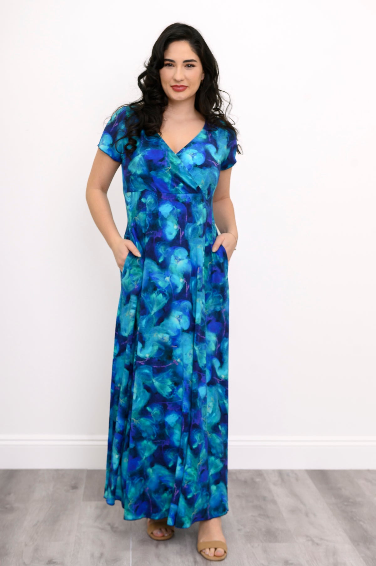 Aurora Maxi Dress, Ocean Reef, Bamboo