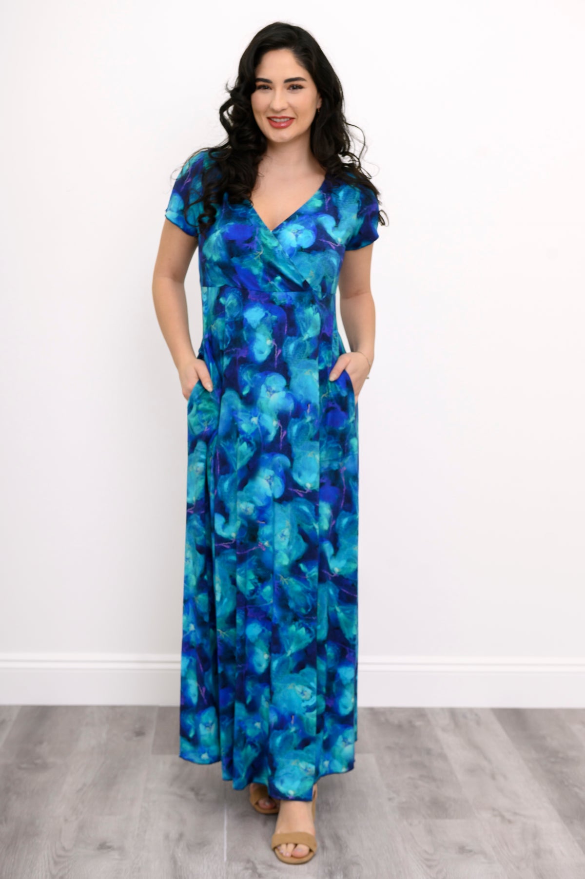 Aurora Maxi Dress, Ocean Reef, Bamboo