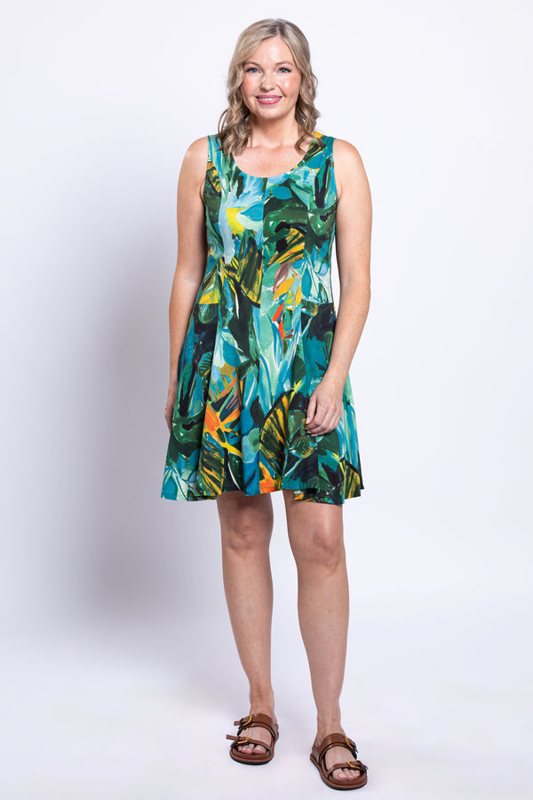 Ava Dress, Greenroom, Linen Bamboo