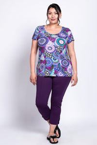 Avalon S/S Top, Royale Peacock, Bamboo