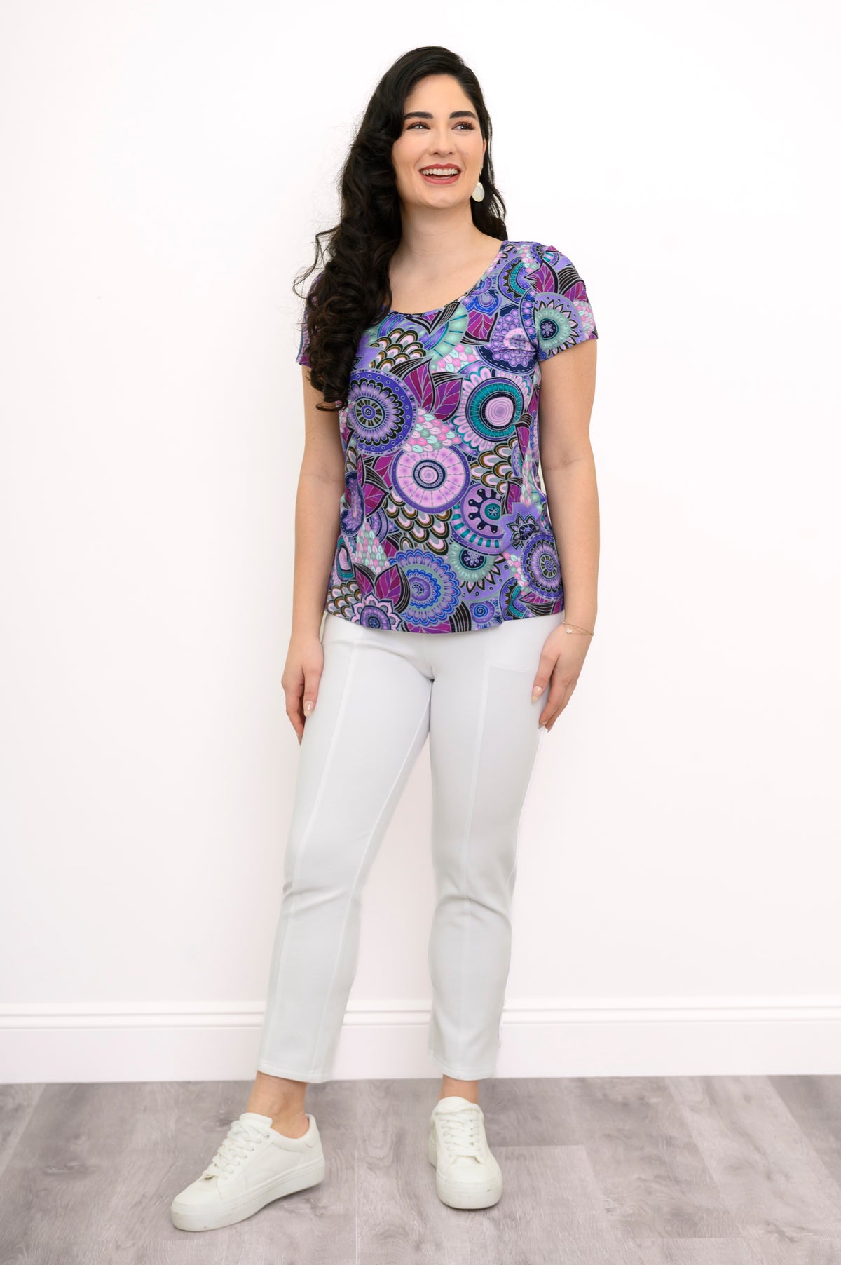 Avalon S/S Top, Royale Peacock, Bamboo