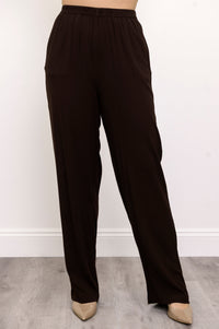 Bella Pant, Chocolate, Linen Bamboo