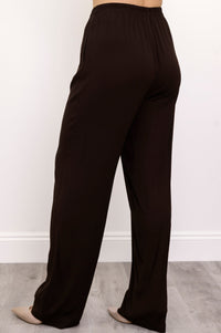 Bella Pant, Chocolate, Linen Bamboo