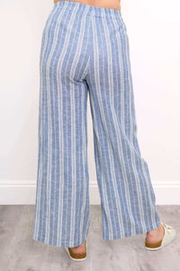Parker Pant, Denim Stripe, Linen Viscose