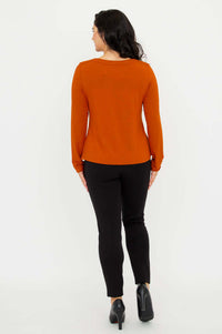 Back view of woman wearing the Mona Bamboo French Terry Tee