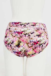 Back view of floral bamboo hipster underwear on mannequin