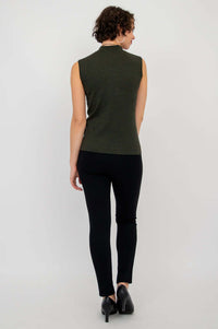 Back view of the Rita Merino Wool Sleeveless Sweater showing full length