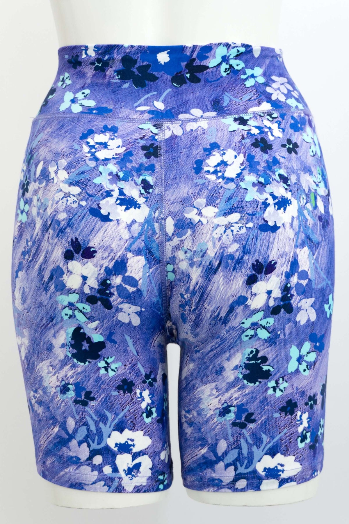 Back view of Hallie Bamboo Floral Shorts featuring a vibrant floral pattern