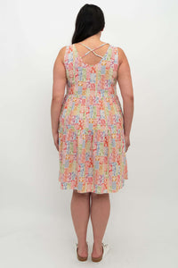 Back view of model showing criss-cross detail on Kayana dress
