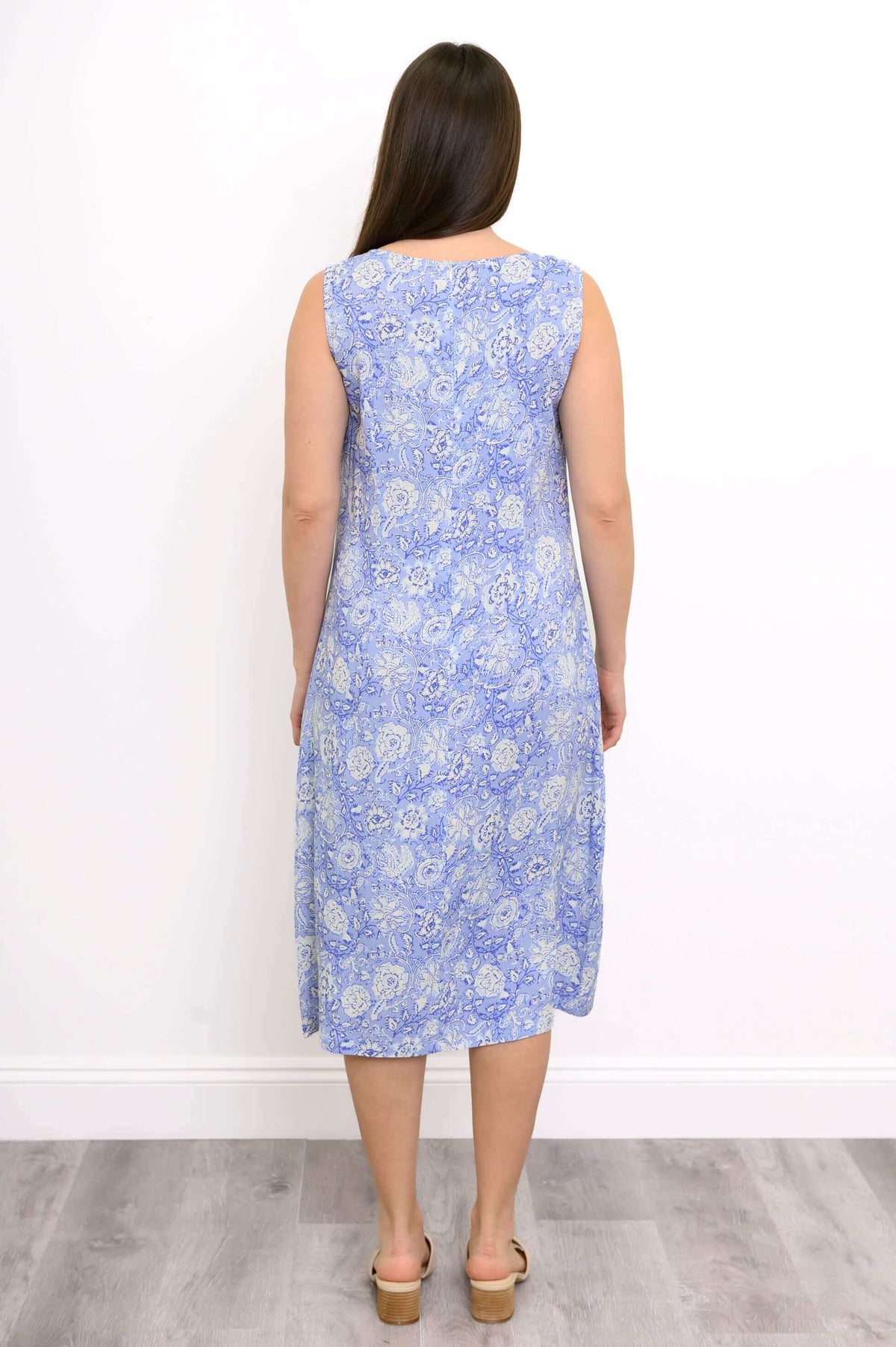 Back view of Patricia Dress worn by model