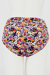 Back view of floral bamboo hipster underwear on mannequin