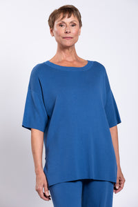 Bailey Sweater, Blue, Cotton