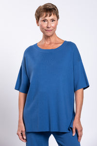 Bailey Sweater, Blue, Cotton