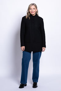 Barbara Coat, Black, Boiled Wool