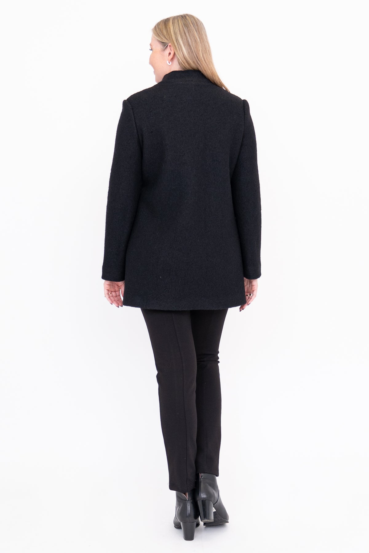 Barbara Coat, Black, Boiled Wool