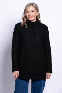 Barbara Coat, Black, Boiled Wool