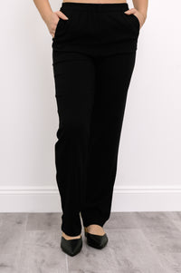 Bella Pant, Black, Linen Bamboo