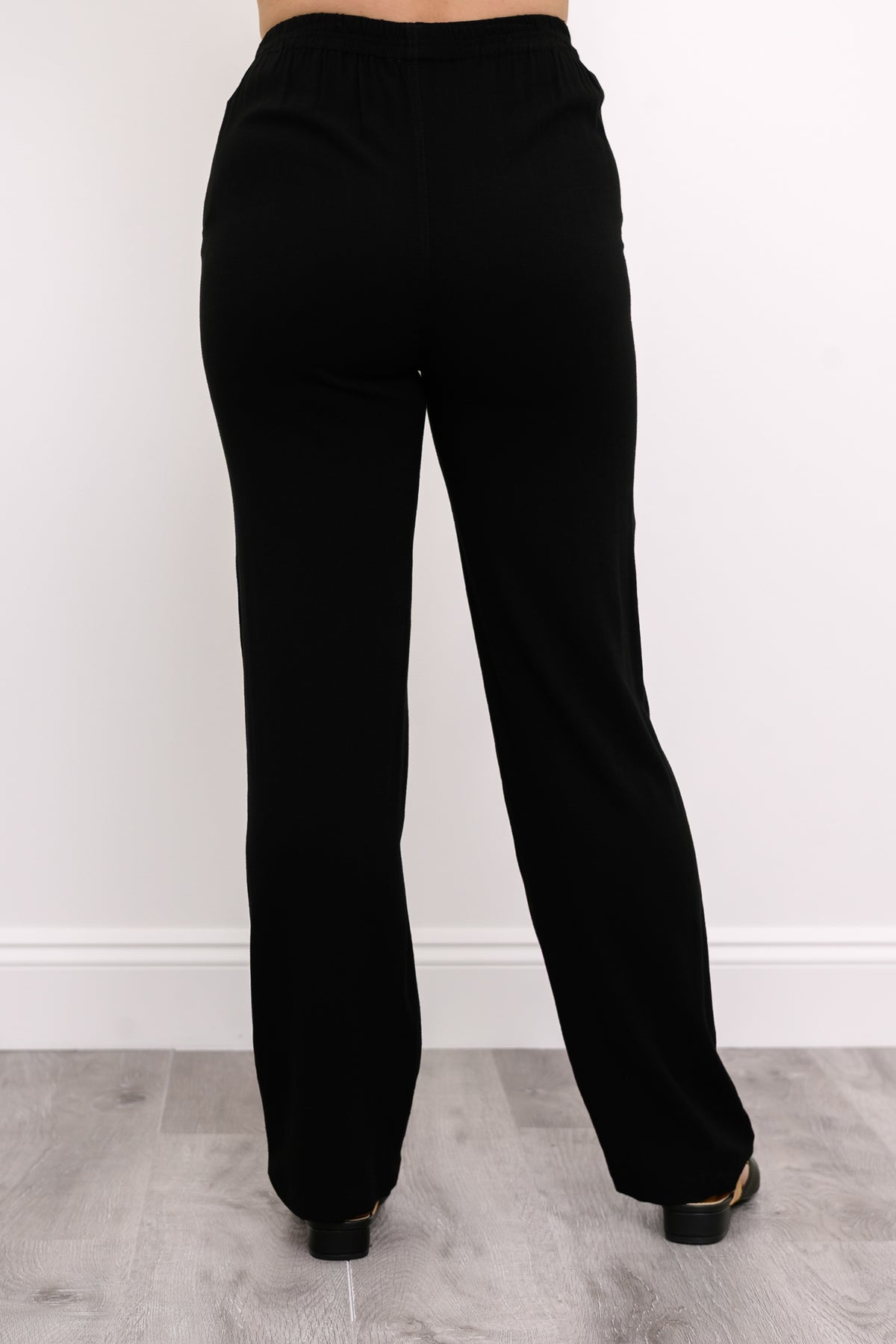 Bella Pant, Black, Linen Bamboo