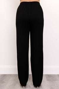 Bella Pant, Black, Linen Bamboo