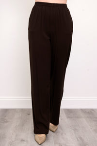 Bella Pant, Chocolate, Linen Bamboo