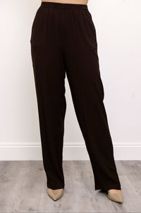 Bella Pant, Chocolate, Linen Bamboo