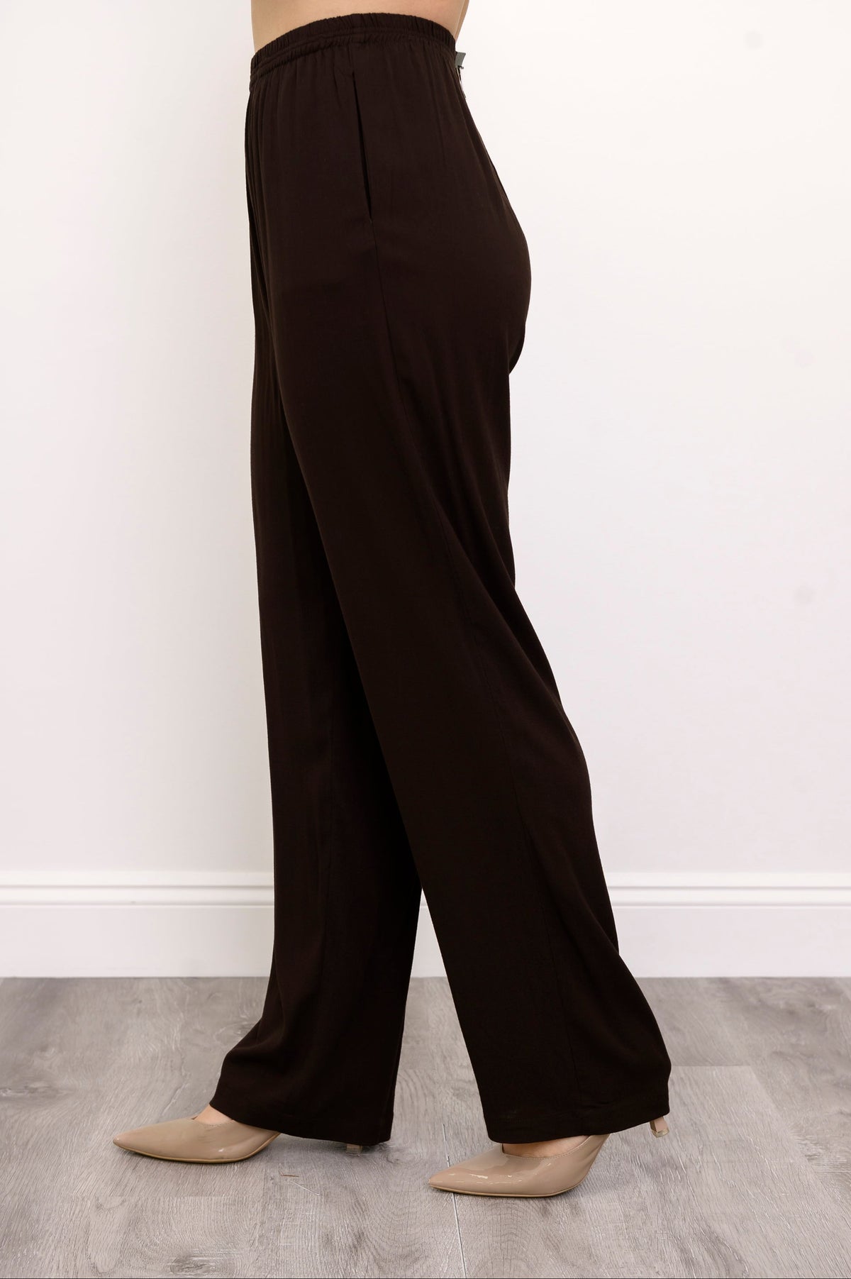 Bella Pant, Chocolate, Linen Bamboo