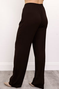 Bella Pant, Chocolate, Linen Bamboo