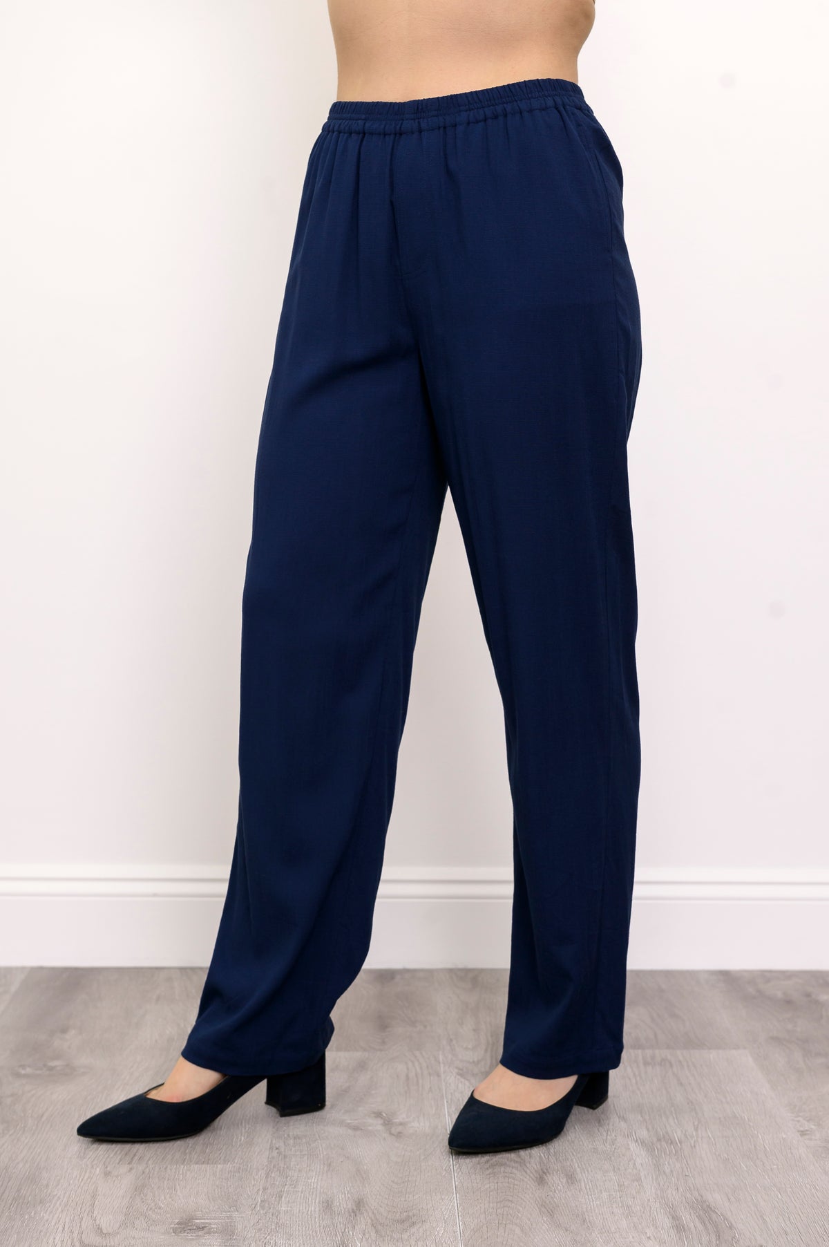 Pantalon Bella, Indigo, Lin Bambou