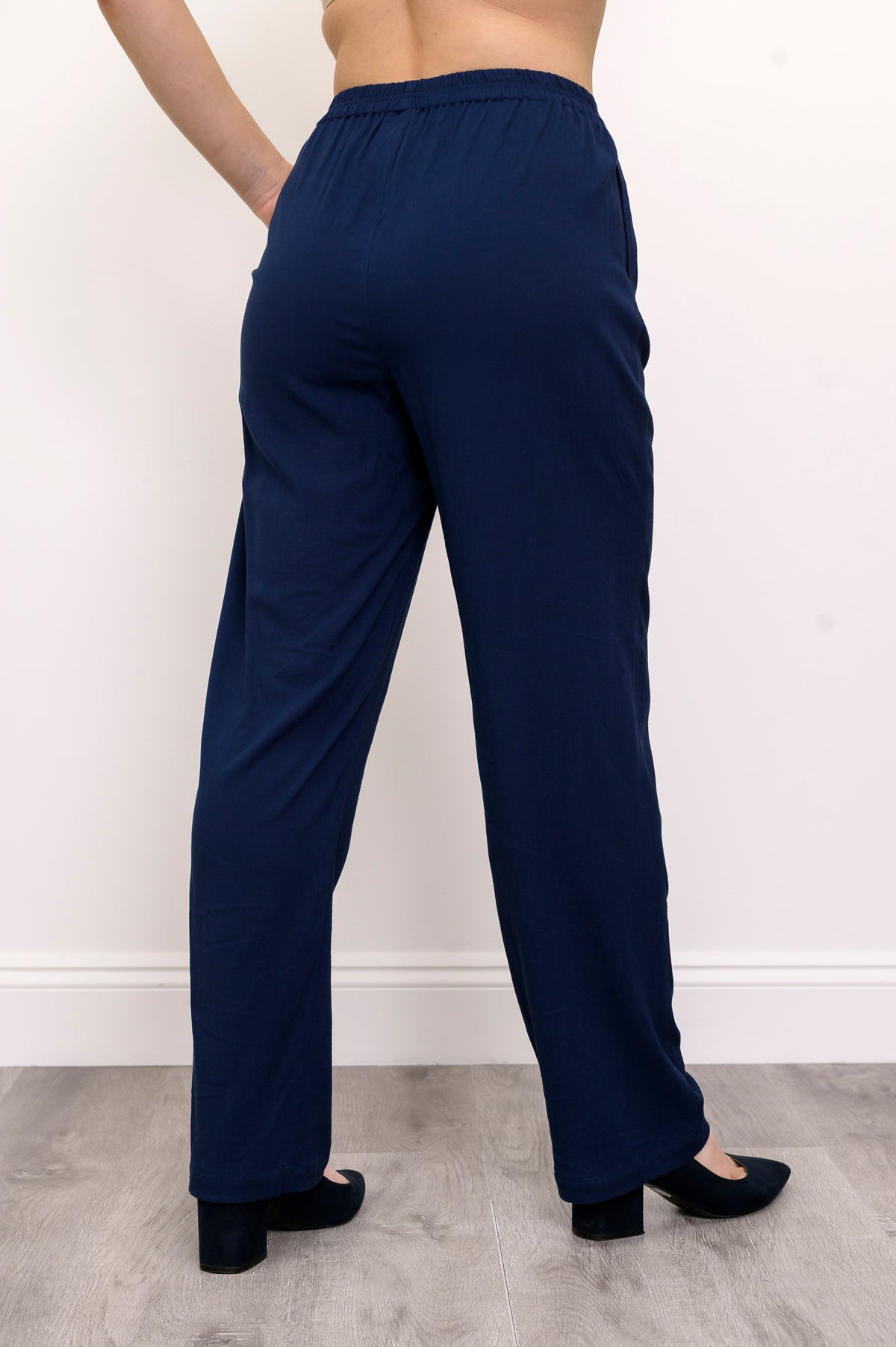 Pantalon Bella, Indigo, Lin Bambou