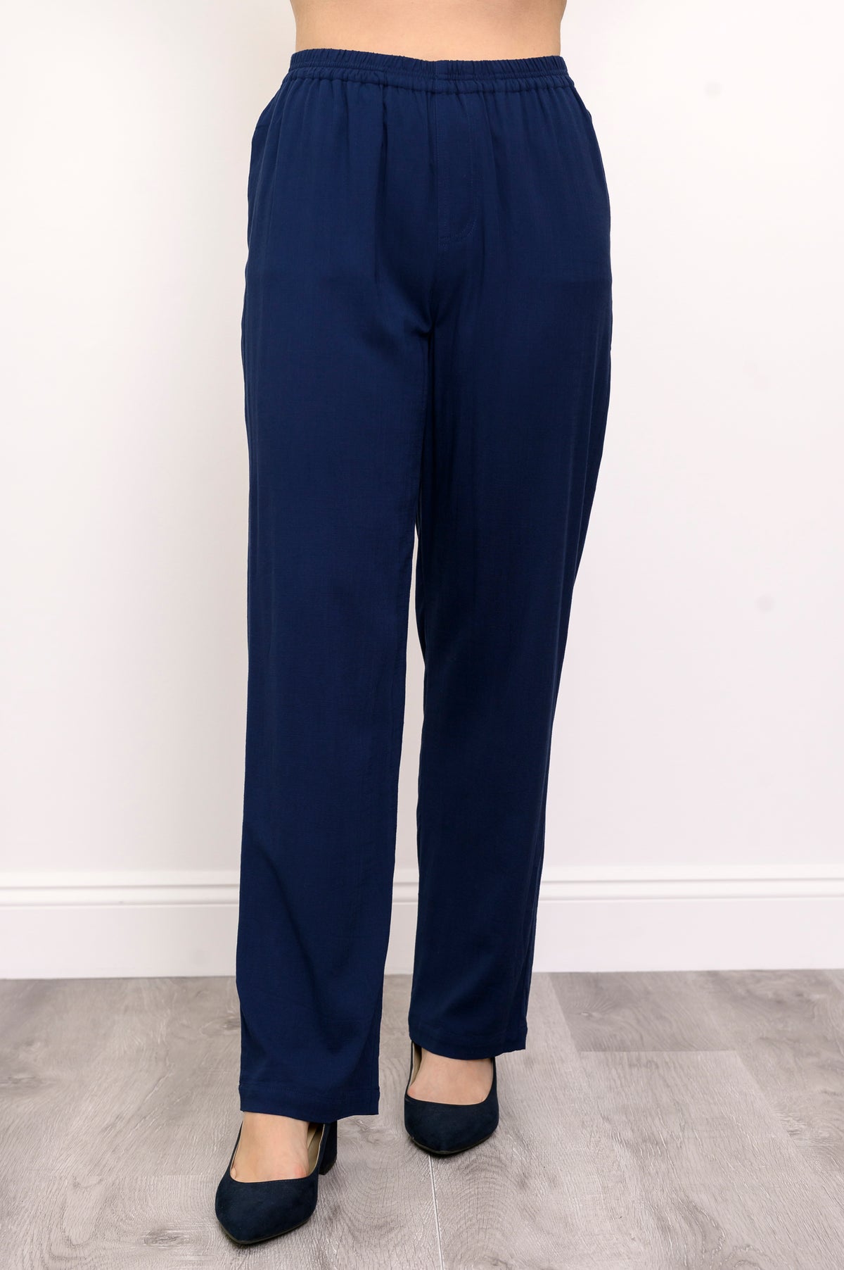 Pantalon Bella, Indigo, Lin Bambou