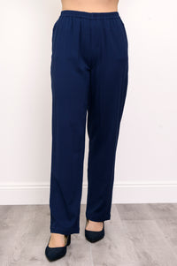 Pantalon Bella, Indigo, Lin Bambou