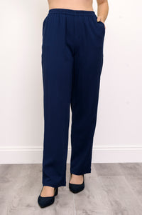 Pantalon Bella, Indigo, Lin Bambou