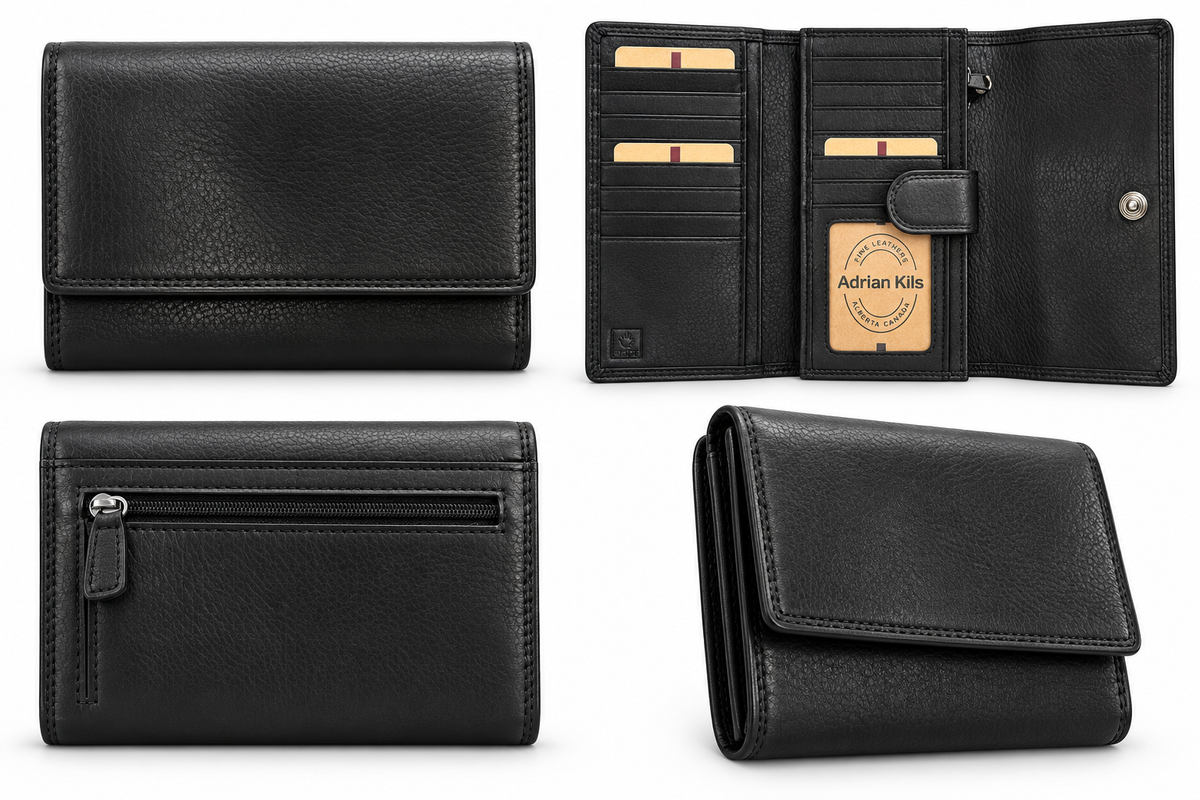 Adrian Klis 105, Ladies Wallet - Black