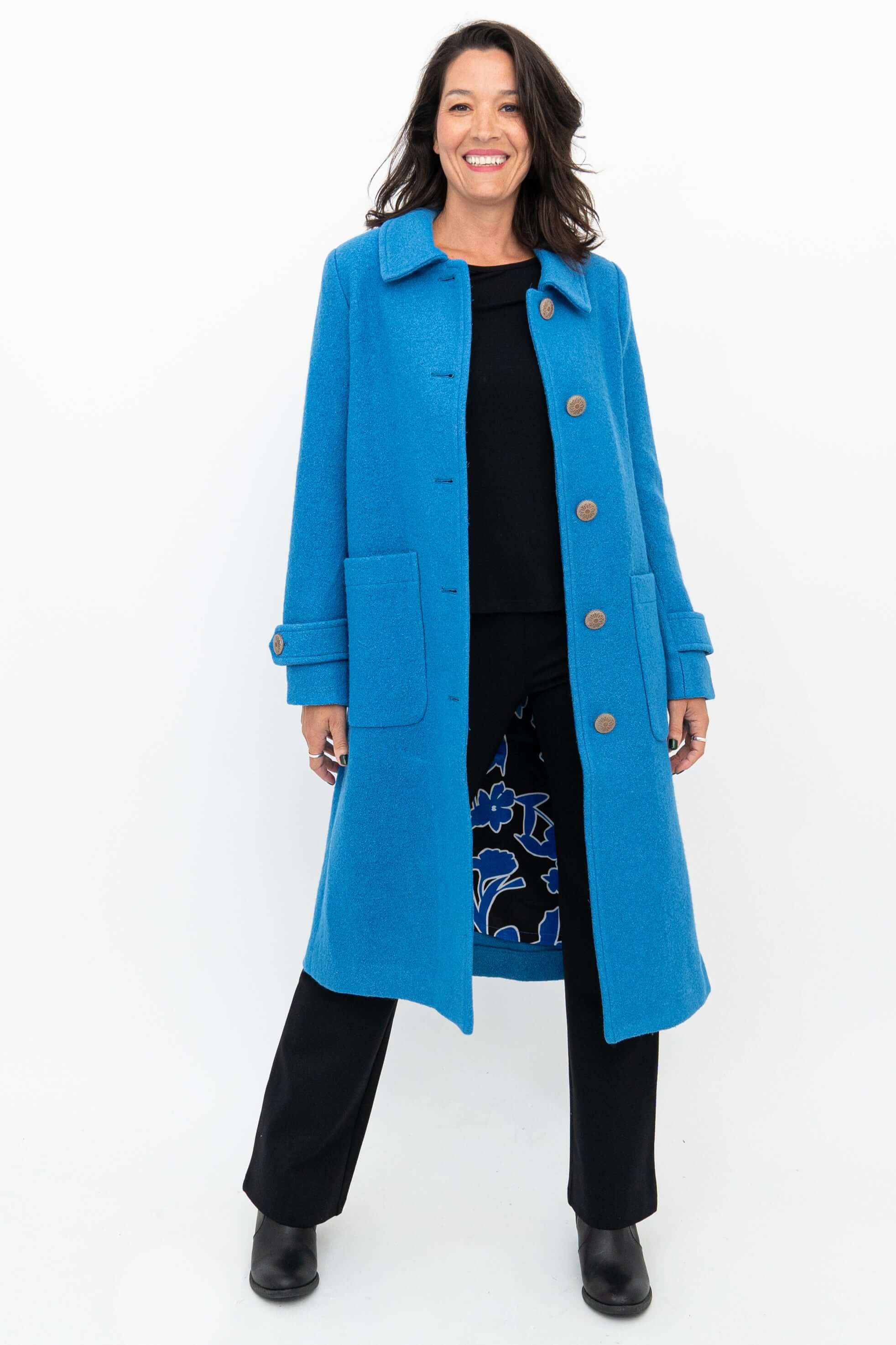 Edna Coat, Crystal, Boiled Wool – LTD CAD Retail Blue Sky Clothing Co