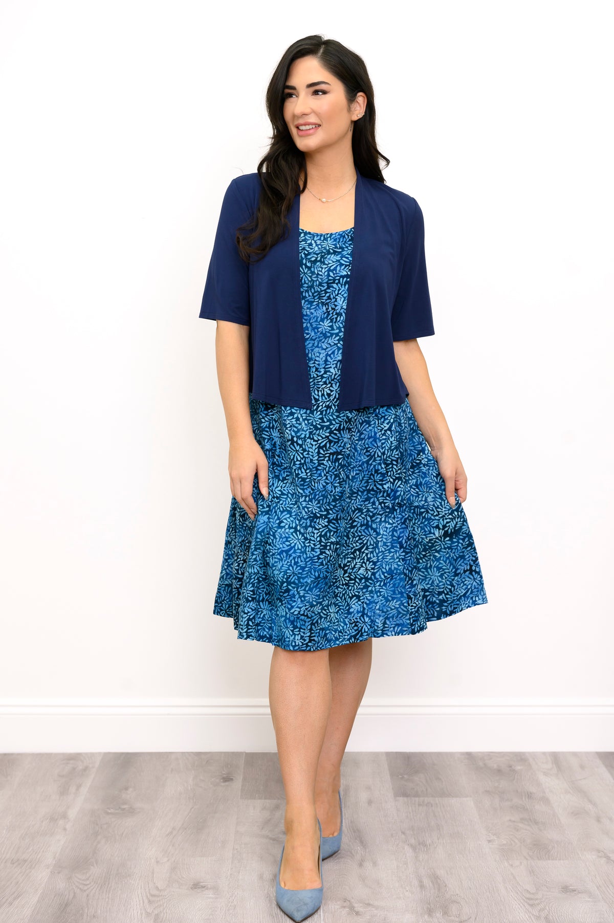 Sara Dress, Botanic Blue