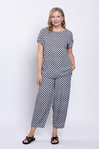 Boardwalk Pant, BW Gingham, Linen Bamboo