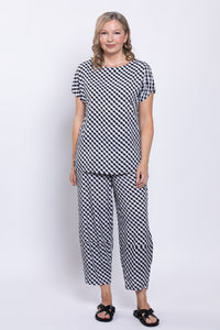Boardwalk Pant, BW Gingham, Linen Bamboo