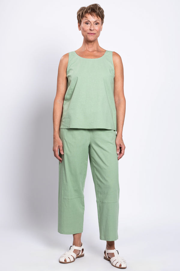 Boardwalk Pant, Sage, Linen Viscose