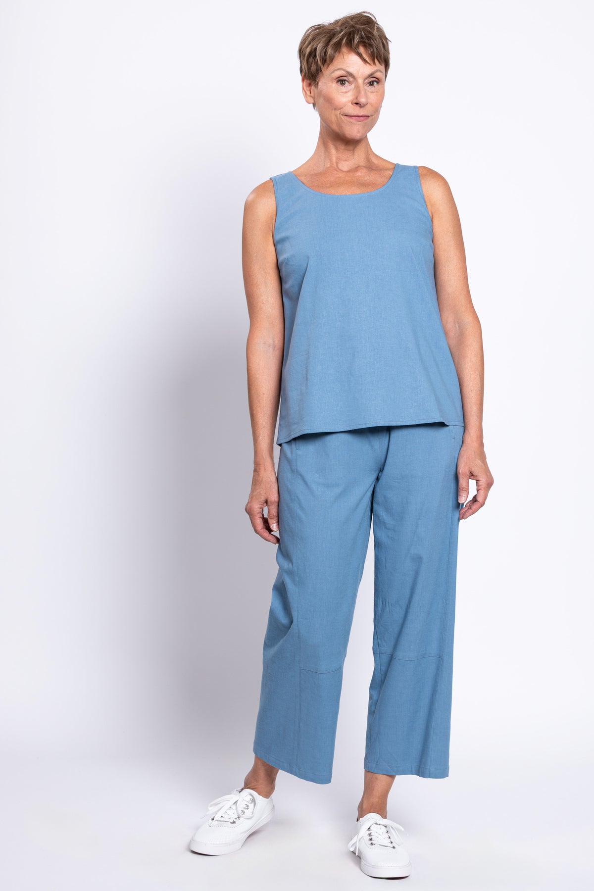 Boardwalk Pant, Soft Denim, Linen Viscose