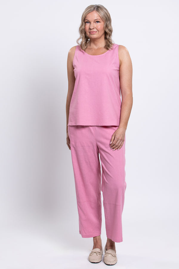 Ferris Tank, Soft Pink, Linen Viscose