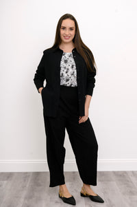 Boardwalk Pant, Black, Linen Viscose