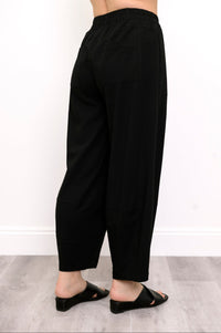 Pantalon Boardwalk, Noir, Lin Viscose
