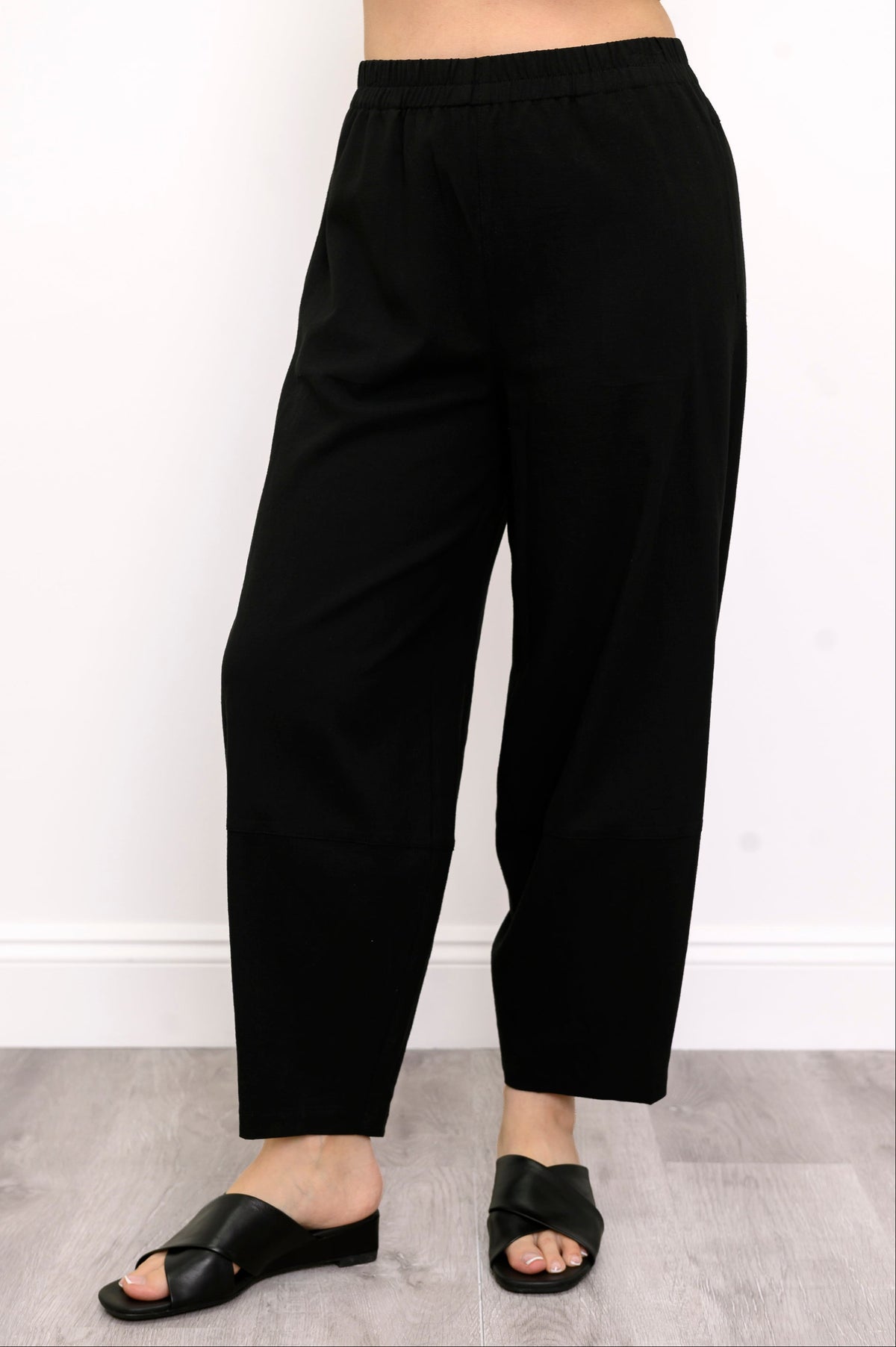 Pantalon Boardwalk, Noir, Lin Viscose