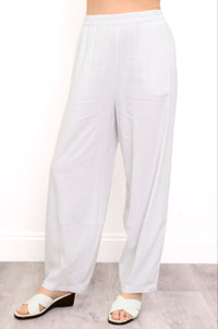 Pantalon Boardwalk, blanc, lin viscose