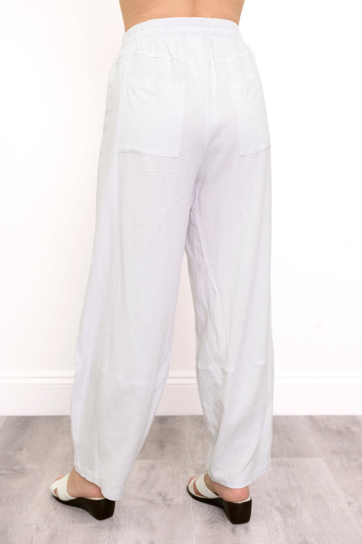 Pantalon Boardwalk, blanc, lin viscose